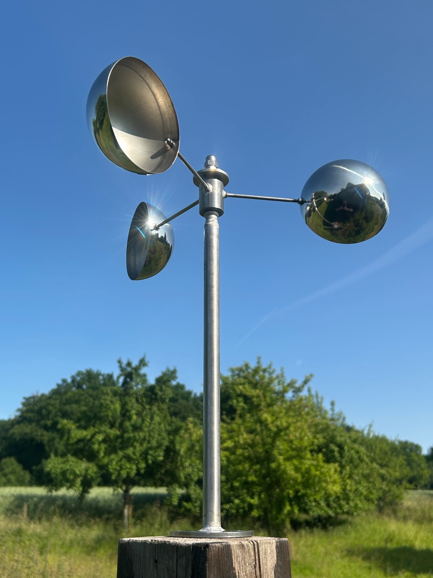 Edelstahl Windrad Windmühle Edelstahl Windrad Löffelrad Sturmfest